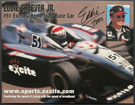 2000 Indy Racing Eddie Cheever Jr. Signed Promo Photo Card Autographed