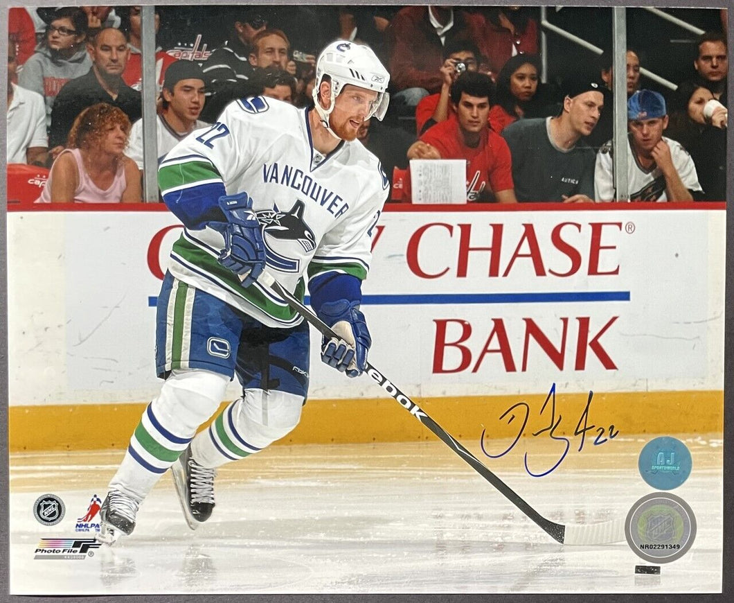 Daniel Sedin Autographed Signed Vancouver Canucks NHL Hockey Photo AJ COA