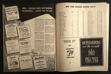 Load image into Gallery viewer, 1949 Chicago Stadium Hockey Program New York Rangers vs Chicago Blackhawks NHL
