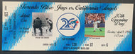 1996 Toronto Blue Jays 20th Anniversary Opening Day Ticket Baseball MLB Vintage