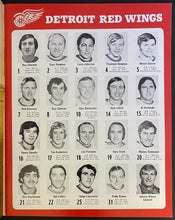 Load image into Gallery viewer, 1973 NHL Hockey Program Detroit Red Wings v Pittsburgh Penguins Delvecchio
