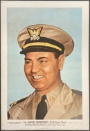 1942 Vintage Boxing Chicago Sun Jack Dempsey Insert Poster Coast Guard