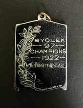 Load image into Gallery viewer, 1922 Vintage Chrome Plated Sterling Silver Baseball Medal Vtg Antique
