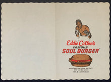 Load image into Gallery viewer, 1960s Eddie Cotton Champion Boxer Original Seattle Burger Restaurant Placemat
