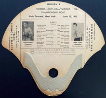 Load image into Gallery viewer, 1955 Archie Moore vs Bobo Olson World Heavyweight Championship Scorecard / Fan

