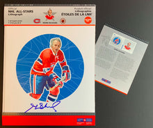 Load image into Gallery viewer, Montreal Canadien NHL All Star Lithograph &amp; Stamp Set Signed By Henri Richard
