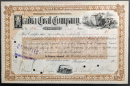 1920 Sir Montagu Allan Signed Share Certificate Front + Back Hockey Allan Cup