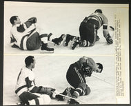1966 Stanley Cup Hockey Press Photo Bill Gadsby Dick Duff Montreal Canadiens NHL