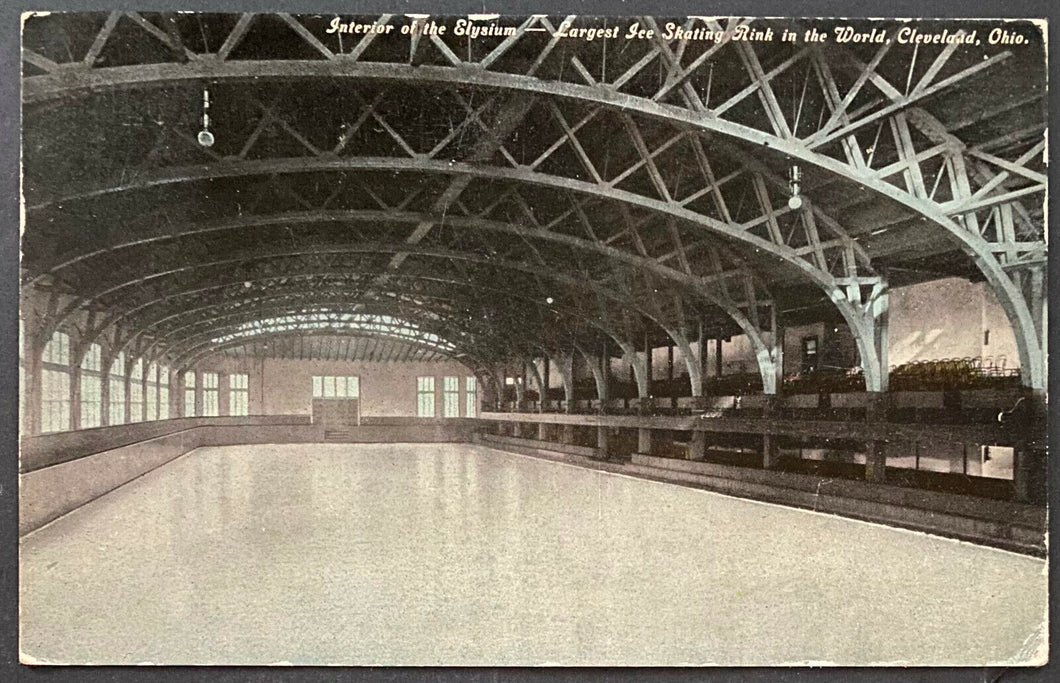 Elysium Arena Ice Skating Rink Interior View Postcard 1907 Opening Post Card
