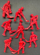 1956 - 1957 Set of 8 Kelloggs Corn Flakes Premium Plastic Hockey Men Vintage NHL