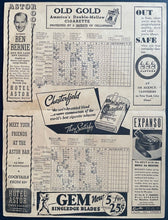 Load image into Gallery viewer, 1939 Baseball All Star Game Program + Ticket New York Yankee Stadium Lou Gehrig
