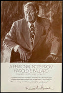 1970's Harold Ballard Maple Leafs 50th Anniversary Card Toronto NHL Hockey