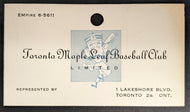1959 Toronto Maple Leafs Baseball International League Program Advertising +