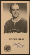 Charlie Hodge Signed Photo Team Issued Autographed Montreal Canadiens NHL Hockey