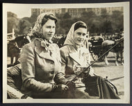 1945 Princess Queen Elizabeth Princess Margaret Windsor Castle Type 1 Photo VTG