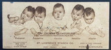 Load image into Gallery viewer, c1935 Bee Hive Premium Dionne Quints Blotter Vintage Canadiana Advertising Card
