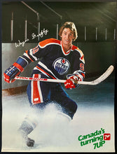 Load image into Gallery viewer, 1982 Wayne Gretzky 7 Up Promo Poster Facsimile Signed Edmonton Oilers Hockey

