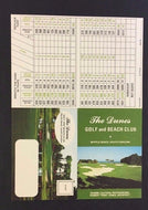 C1960 The Dunes Myrtle Beach South Carolina Scorecard Unused Score Card Golf