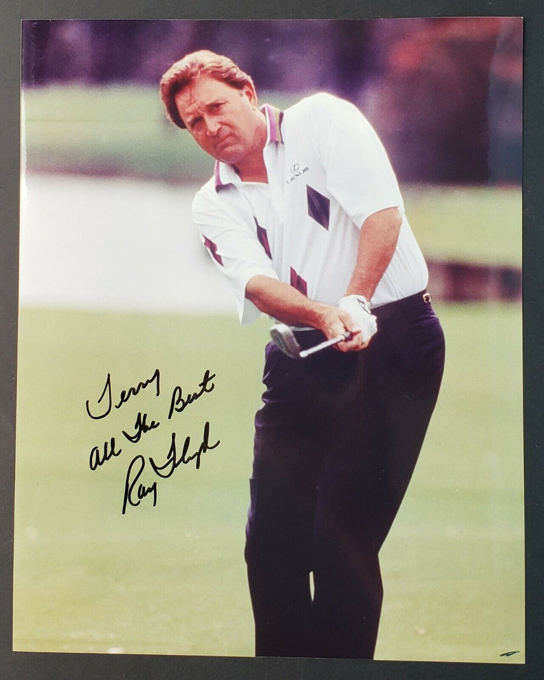 American Golf Hall Of Famer Ray Floyd Autographed Golfing Photo Picture 8x10