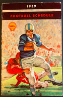 1959 Shell Oil Canadian Pro College Football Handbook Pocket Sked Game Schedule