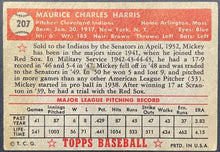 Load image into Gallery viewer, 1952 Topps Baseball Mickey Harris #207 Cleveland Indians MLB Trading Card VTG
