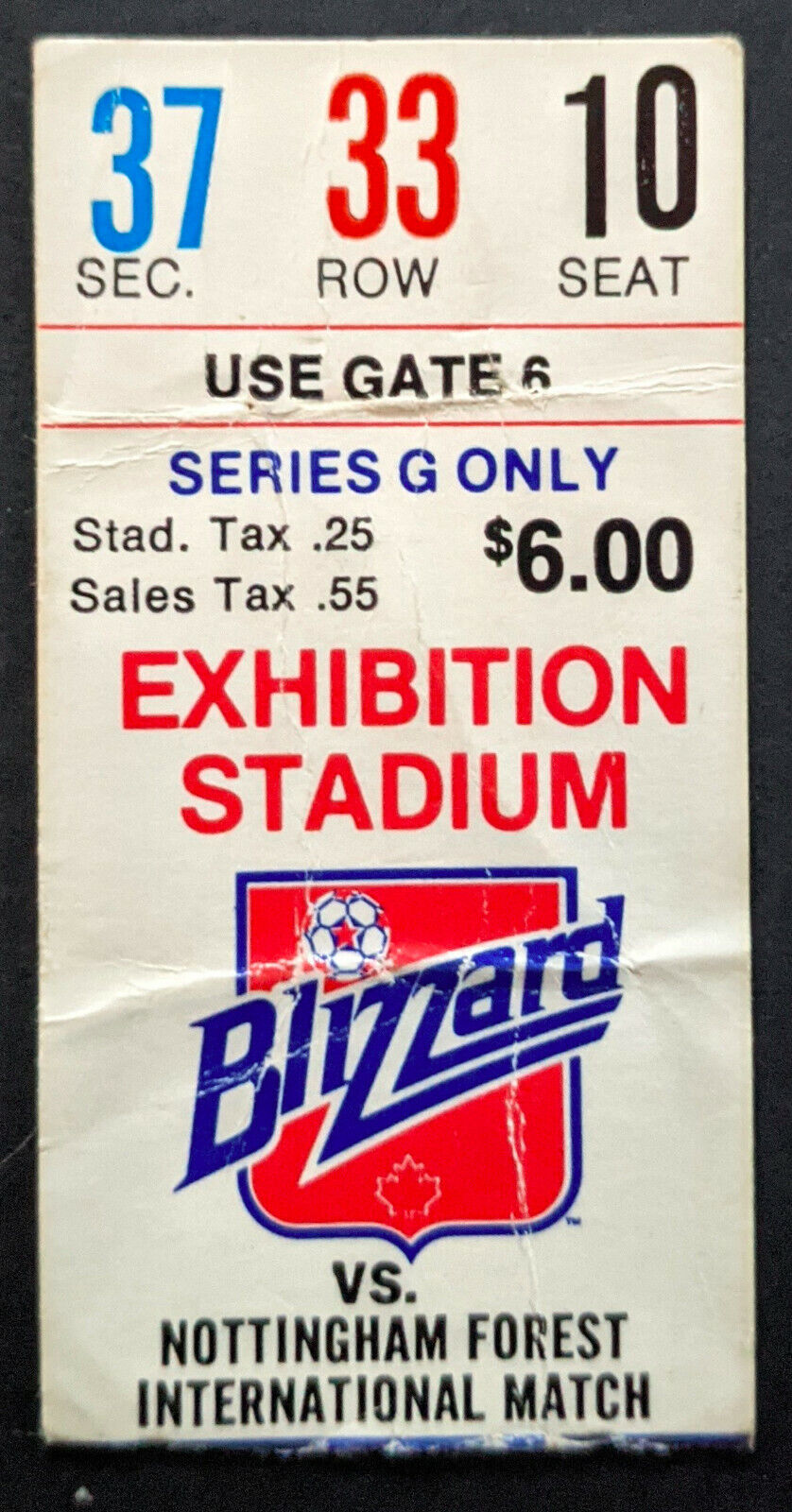 International Soccer Ticket Exhibition Stadium Toronto Blizzard vs Nottingham