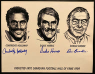 1999 Signed 3 Canadian Football Hall Of Famers Autographed Hollway Harris Barker