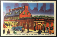 1930s Jack Dempsey Madison Square Gardens Restaurant Post Card Boxing Vintage