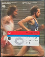 1976 Summer Olympics Athletics Program + Ticket Olympic Stadium Montreal Vintage