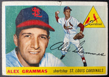Load image into Gallery viewer, 1955 Topps Baseball #21 Alex Grammas St. Louis Cardinals Vintage MLB Card
