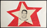 Tim Horton Autographed Cut Out Signed Index Card Toronto Maple Leafs LOA JSA