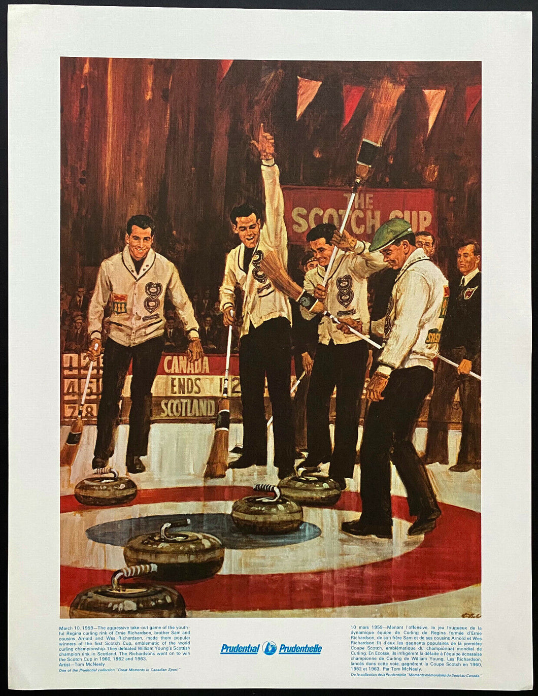 1959 Ernie Richardson Regina Curling Rink Vintage Photo Print Scotch Cup Champs