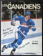 1981 Frank Selke Autographed Montreal Forum Program Canadiens NHL Hockey LOA JSA