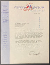 Load image into Gallery viewer, 1951 Signed Letter President American Baseball League Hillerich &amp; Bradsby
