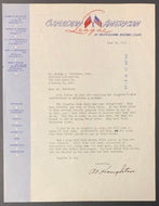 1951 Signed Letter President American Baseball League Hillerich & Bradsby