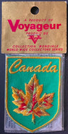 1960's Canada Maple Leaf Patch Voyageur Crest New Old Stock Original Package