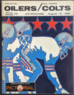 1969 Baltimore Colts vs. Houston Oilers Vintage Football Program Astrodome NFL