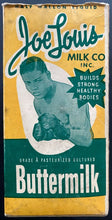 Load image into Gallery viewer, 1954 Vintage Boxing Legend Joe Louis Milk Company Buttermilk Carton W/ Picture
