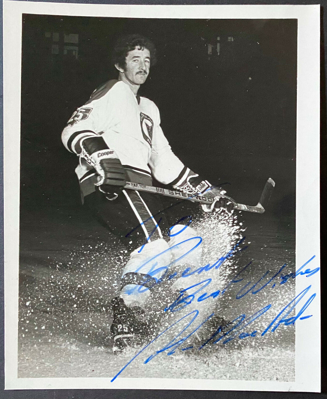 Cleveland Baron Team Issued Hockey Photo Al Macadam Autographed Signed
