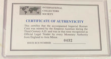 Load image into Gallery viewer, Imperial Roman Coin Aurelian Ruler A.D. Army Soldier Money Legal Tender ICS COA
