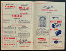 Load image into Gallery viewer, 1948 Rochester Red Wings Baseball Scorecard AAA Program vs Newark Bears

