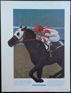 1973 Sandy Hawley Laurel Maryland Vintage Horse Racing Print Willie Shoemaker