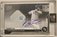 2020 Topps Now World Series Brandon Lowe Auto Base Relic #451A Rays 75/99 MLB