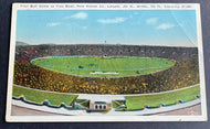 1920's Football Game Stadium Postcard Yale Bowl New Haven Vintage Sports