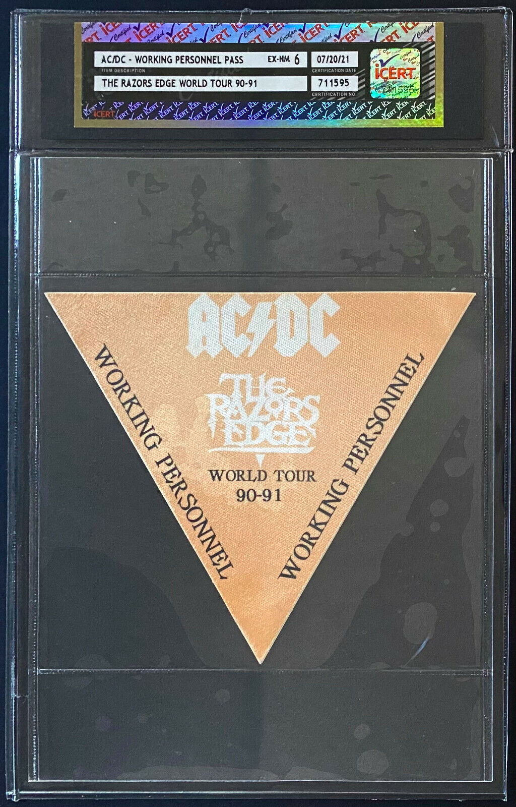 1990-91 AC/DC The Razors Edge World Tour Working Personnel Pass iCert EX-NM 6