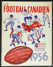 Load image into Gallery viewer, 1956 Northern Electric CFL Football Big Four Media Guide Yearbook French Rare
