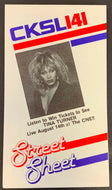 1985 CKSL141 Record Chart Radio Survey London Ontario Tina Turner Madonna