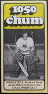 Vintage 1974 1050 Chum Radio Chart Gilles Gratton Cover Toronto Toros Hockey