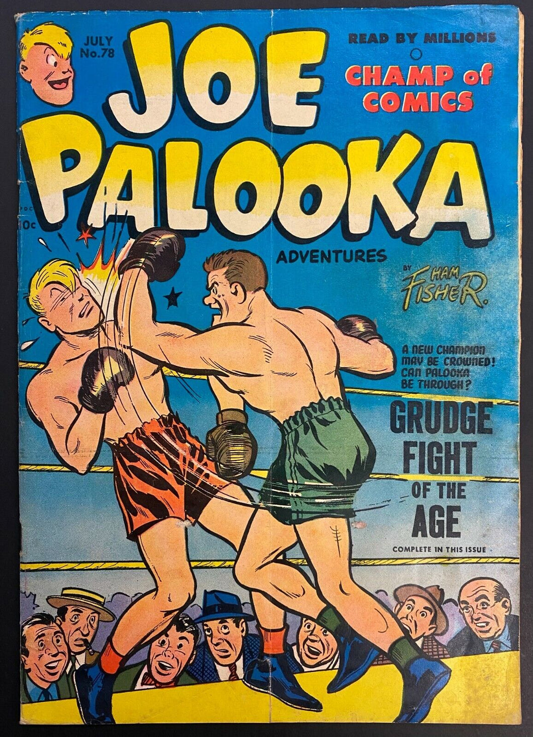 July 1953 Joe Palooka No. 78 Vintage 10 Cent Harvey Comics Boxing Comic Book