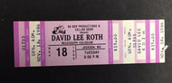 1986 BE BOP Productions David Lee Roth Coliseum Mississippi Concert Ticket